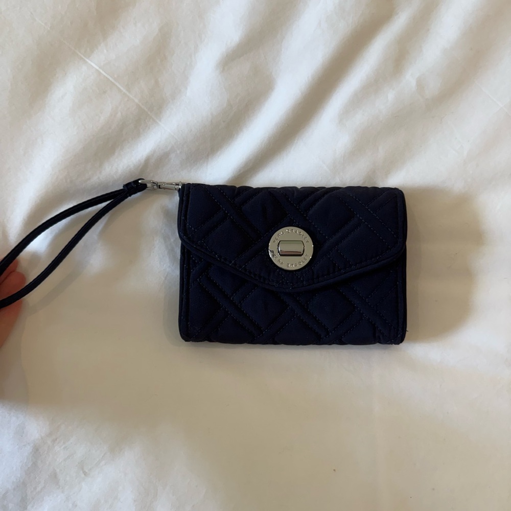 Vera Bradley Navy Quilted Wristlet